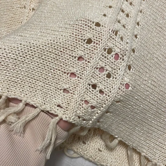 Loft Xs/S Knit Poncho with Fringe - Picture 3 of 5